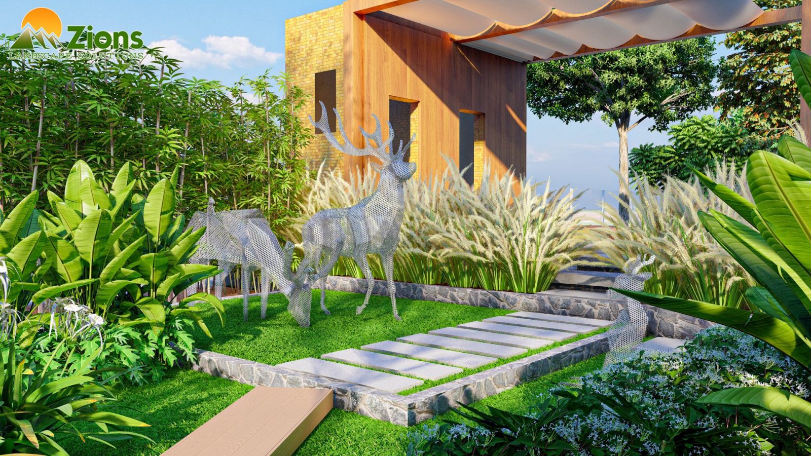 Thiết kế nhà vườn nghỉ dưỡng phong cách nhiệt đới